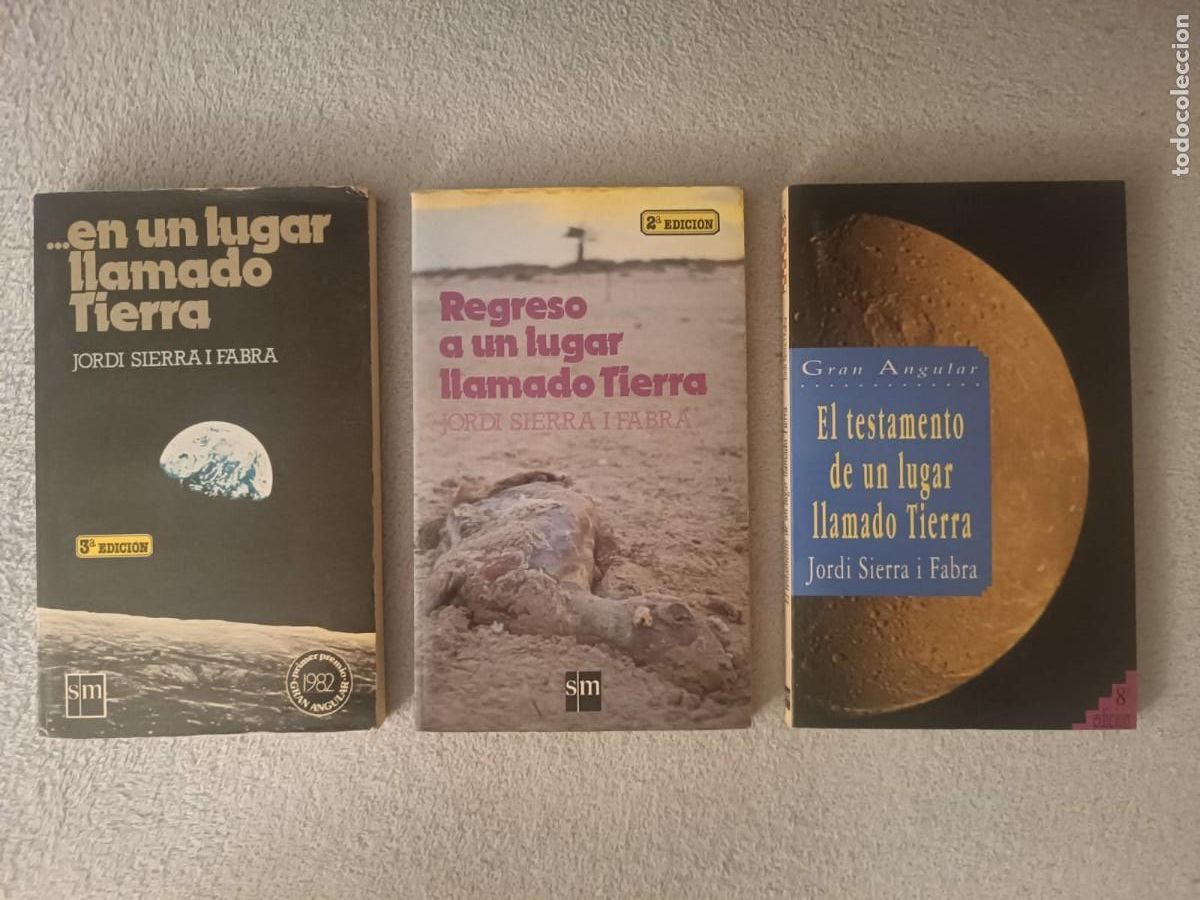 Libros de segunda mano: Lote Trilogia Completa En un lugar llamado Tierra - Jordi Sierra i Fabra (Gran Angular SM)