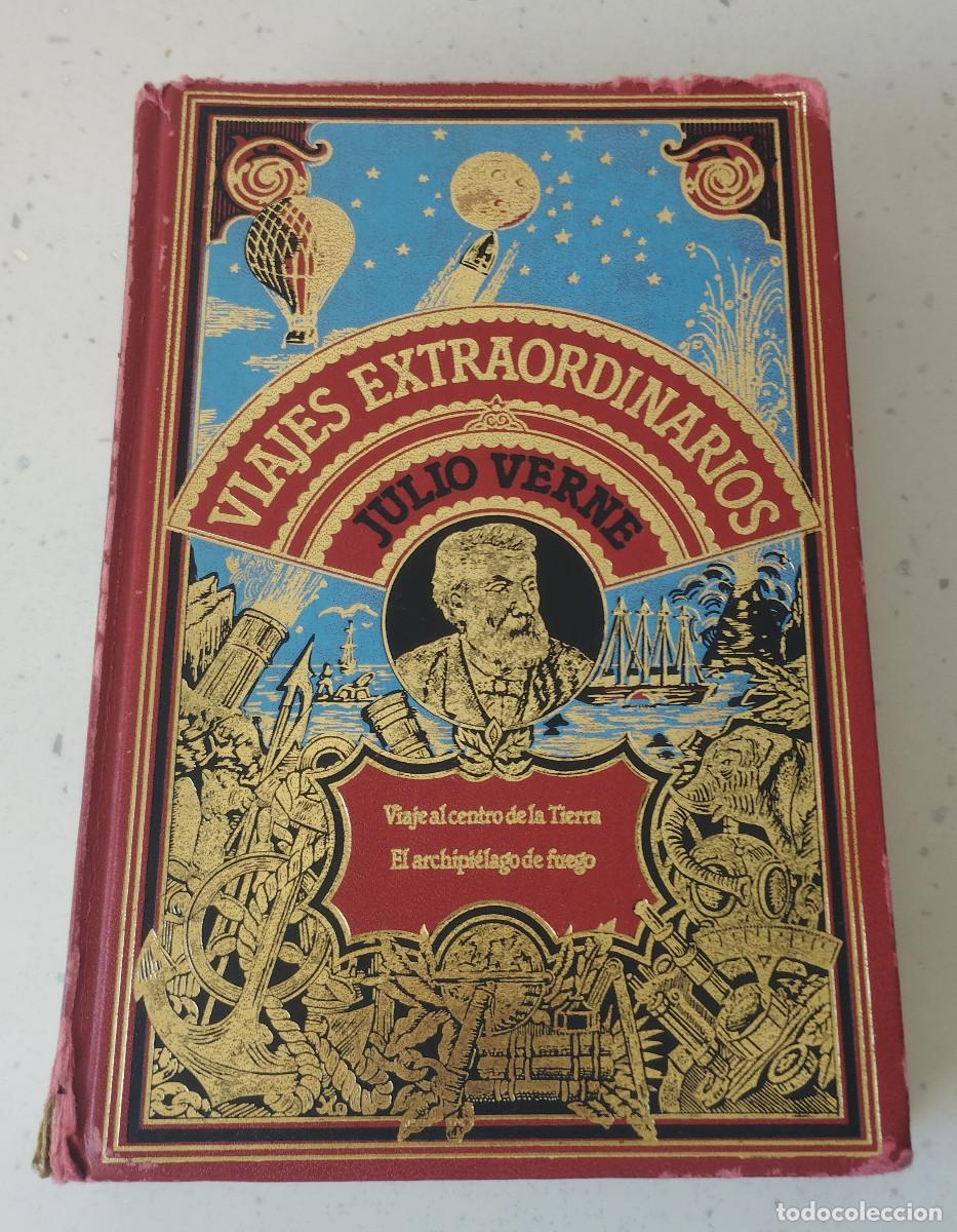 Libros de segunda mano: VIAJES EXTRAORDINARIOS (VIAJE AL CENTRO DE LA TIERRA Y EL ARCHIPI&Eacute;LAGO DE FUEGO), JULIO VERNE