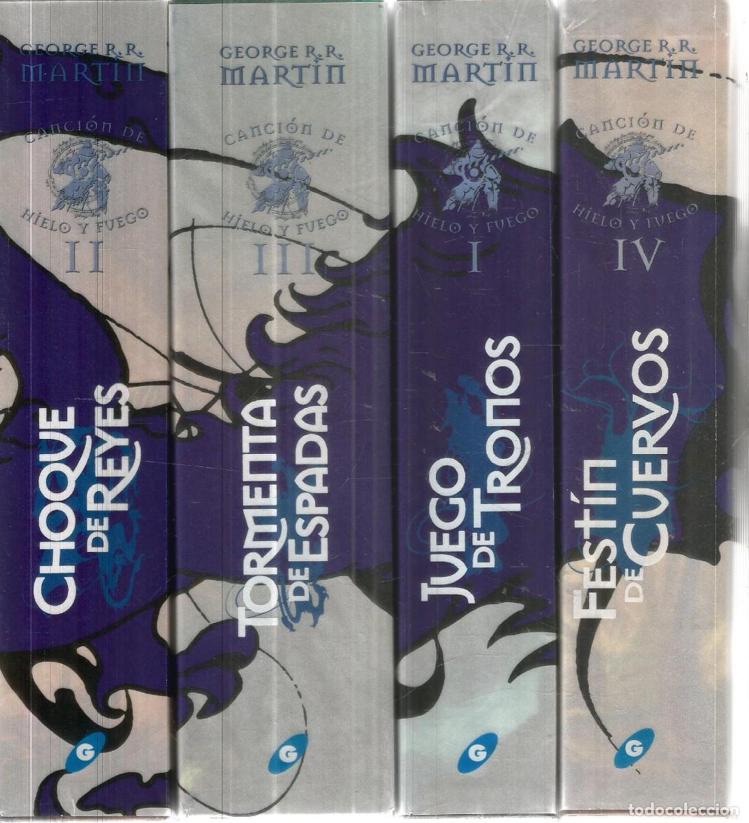 Libros de segunda mano: GEORGE R. R. MARTIN. JUEGO DE TRONOS. 4 TOMOS. COMPLETO. GIGAMESH. EDICION LUJO.
