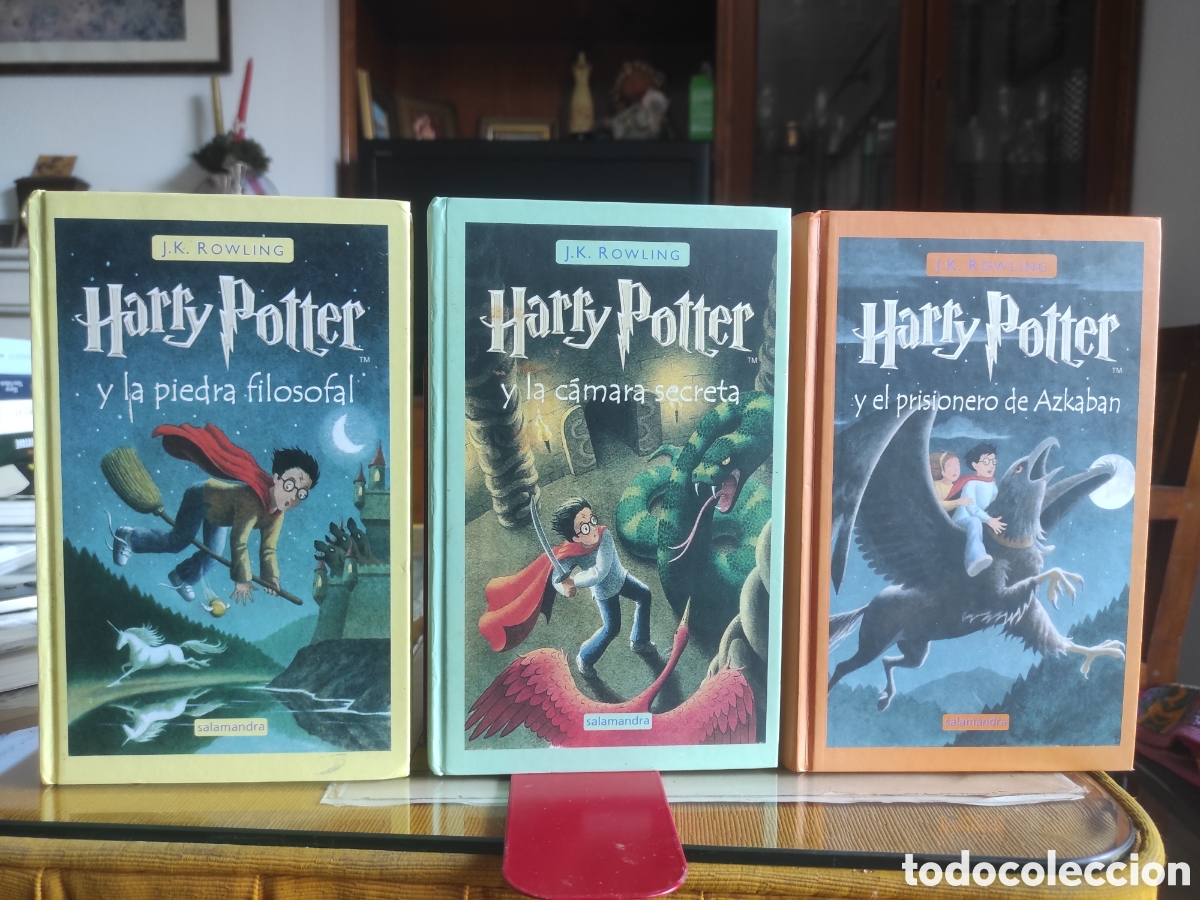 Libros de segunda mano: TRILOG&Iacute;A HARRY POTTER. AZKAB&Aacute;N, SECRETA, LA PIEDRA FILOSOFAL - J. K. ROWLING - SALAMANDRA - 2002