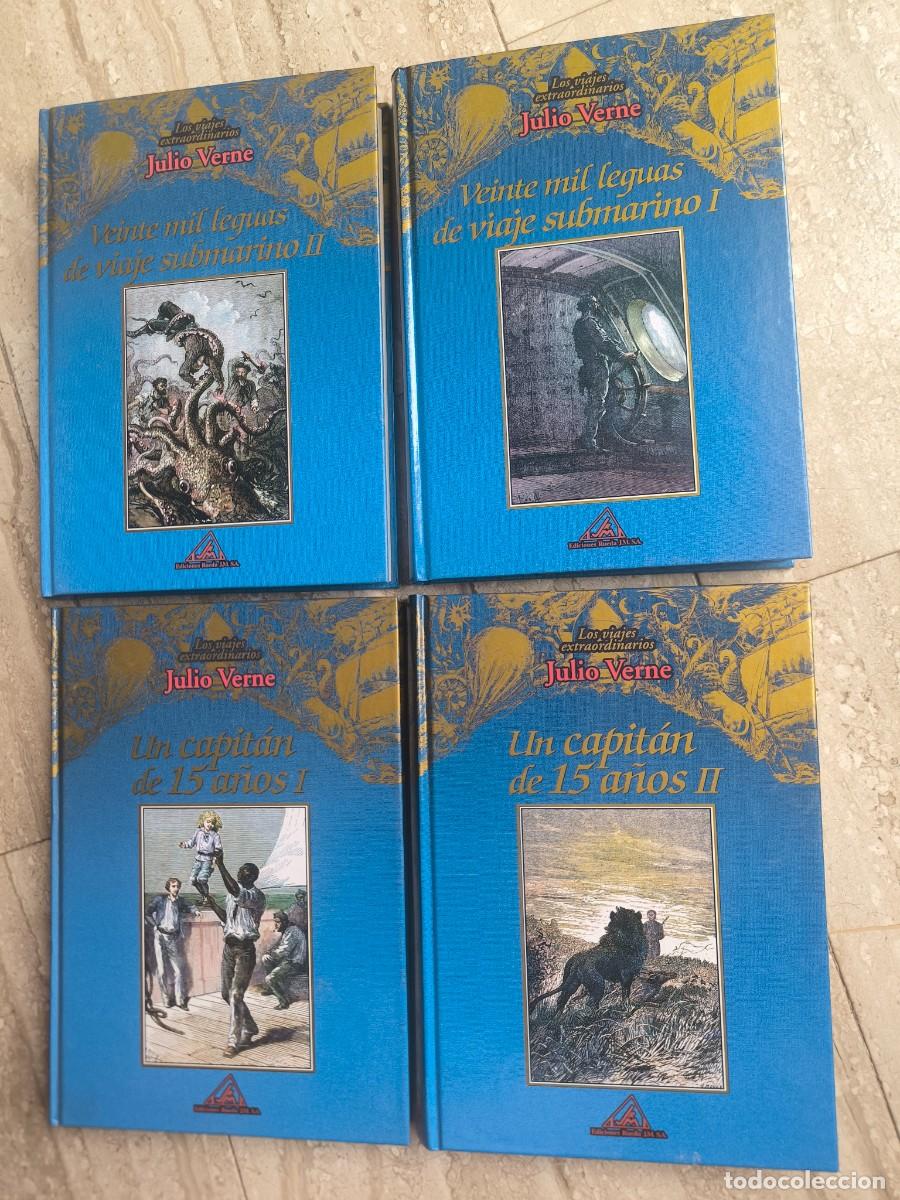 Libri di seconda mano: Lote libros novelas de Julio Verne 20.000 leguas de viaje submarino un capit&aacute;n de 15 a&ntilde;os -RUEDA