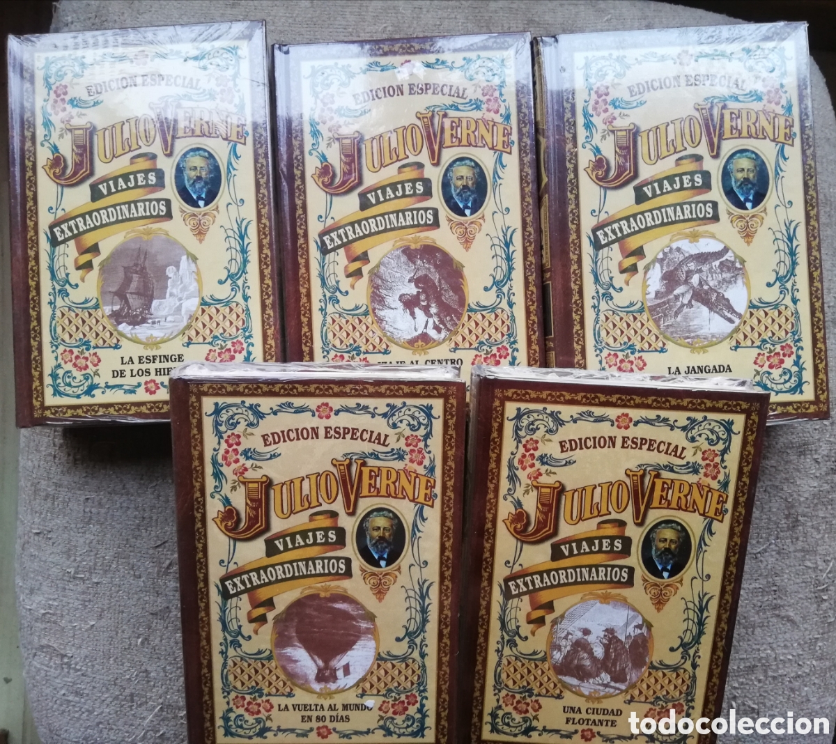 Livres d'occasion: Lote 5 libros Viajes extraordinarios Julio Verne. Precintados