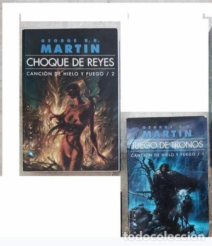 Libros de segunda mano: Canci&oacute;n hielo y fuego. George R Martin. 1 Juego de tronos. 2 Choque de reyes.