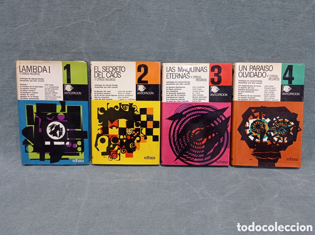 Libros de segunda mano: COLECCI&Oacute;N ANTICIPACI&Oacute;N - EDHASA - 4 VOL&Uacute;MENES - CIENCIA FICCI&Oacute;N