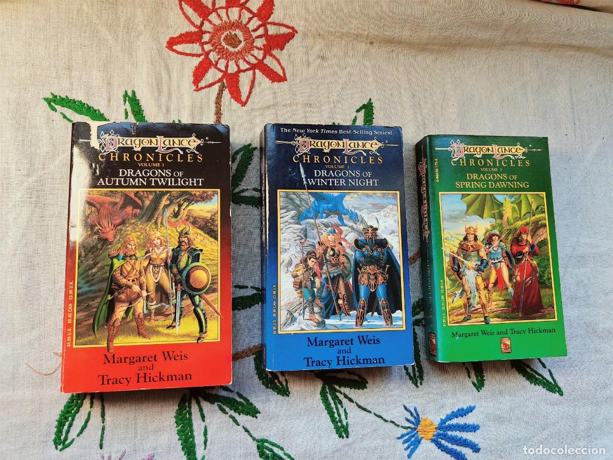 Libros de segunda mano: Chronicles dragonlance 1-3. Trilog&iacute;a Completa. Margaret Weis. Tsr. Tapa blanda.