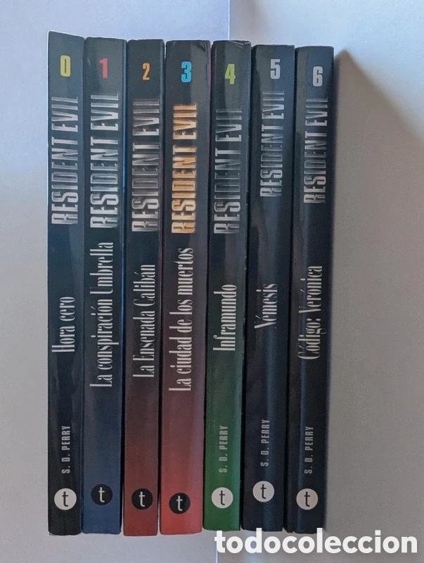 Libros de segunda mano: Lote Colecci&oacute;n Completa 7 Novelas Resident Evil Vol 0 al 6 S.D. Perry Timun Mas