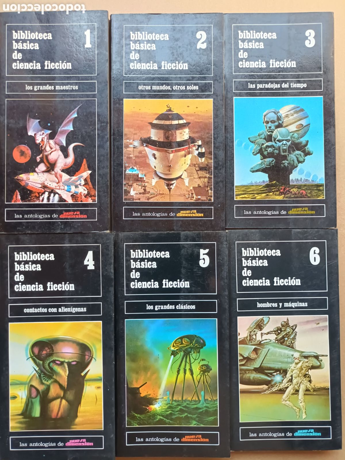 Libros de segunda mano: Biblioteca b&aacute;sica de ciencia ficci&oacute;n las antolog&iacute;as de nueva dimensi&oacute;n lote de 6 n&ordm;s Ed. Dronte