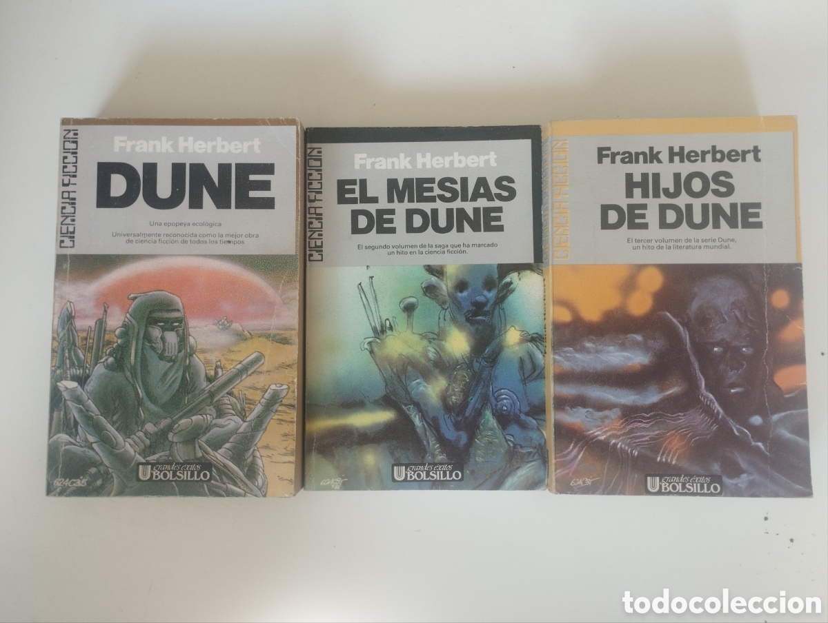 Libros de segunda mano: 3 primeros libros saga Dune ed. 1985