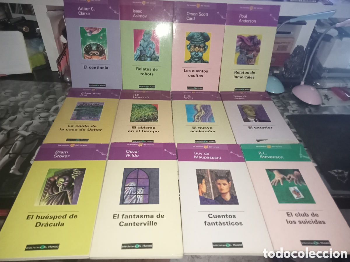 Libros de segunda mano: Biblioteca el mundo asimov Bram stoker Poe Wells Lovecraft las novelas del verano