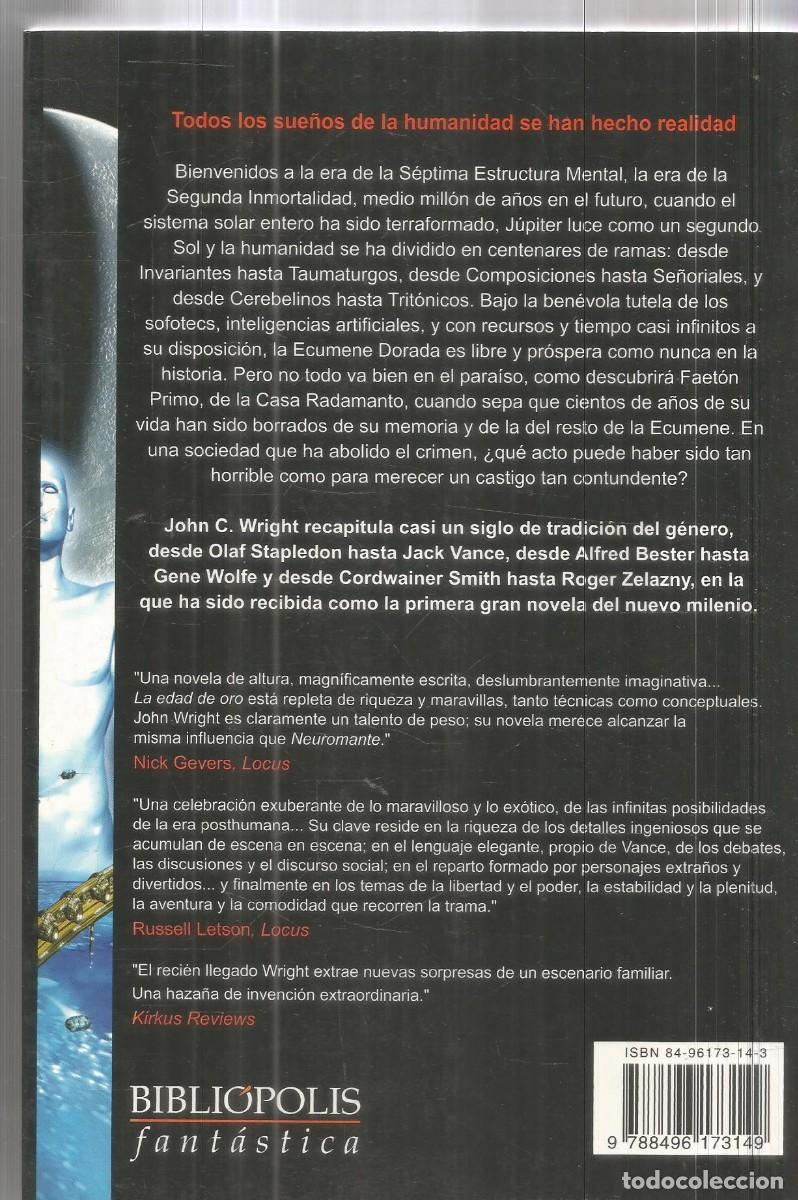 Libros de segunda mano: JOHN C. WRIGHT. LA EDAD DE ORO. BIBLIOPOLIS - Foto 2