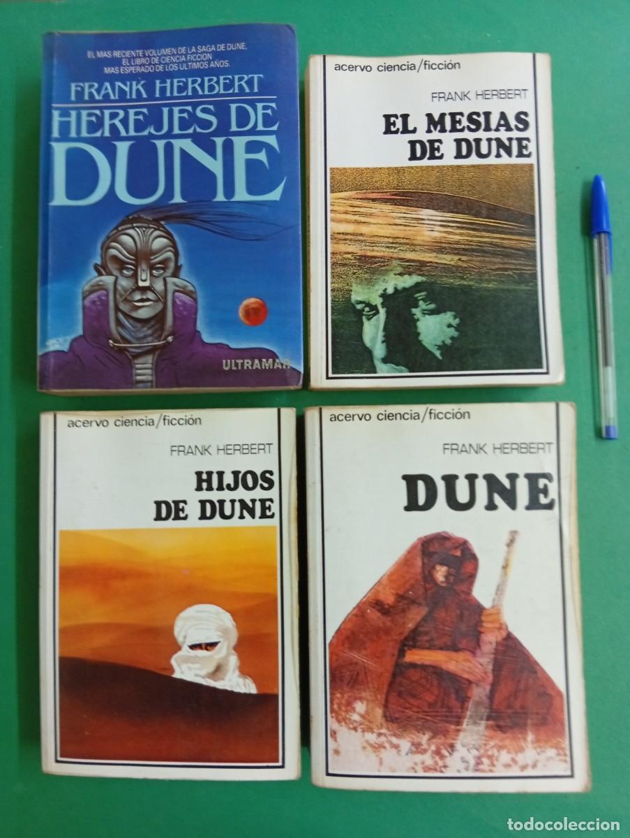 Libros de segunda mano: Lote de 4 libros de Ciencia Ficci&oacute;n. Saga DUNE. Hijos de Dune, El Mes&iacute;as de Dune, Herejes ...