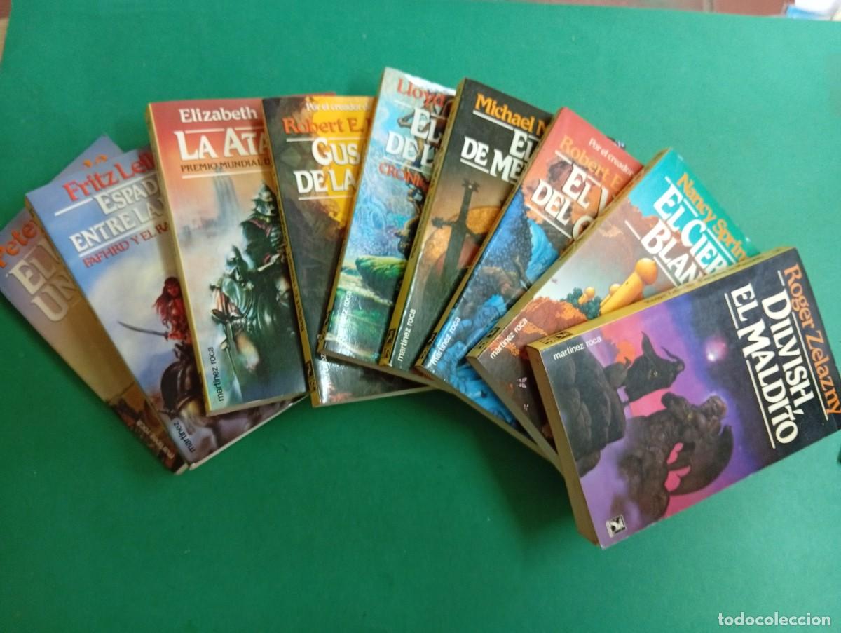 Libros de segunda mano: Lote de 9 antiguos libros de ciencia ficci&oacute;n. Fantasy Mart&iacute;nez Roca. A&ntilde;os 80.