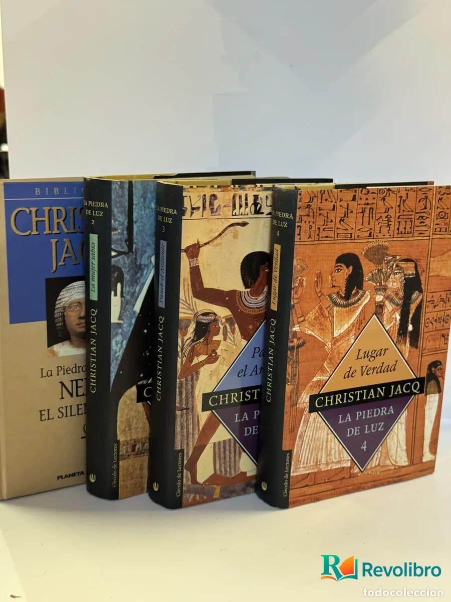 Libros de segunda mano: Lote La piedra de luz 4 libros - Christian Jacq