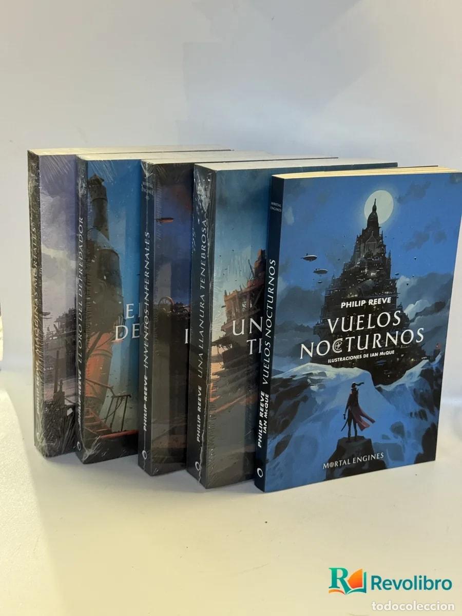 Libros de segunda mano: Lote Mortal Engines COMPLETA + Vuelos nocturnos - Philip Reeve