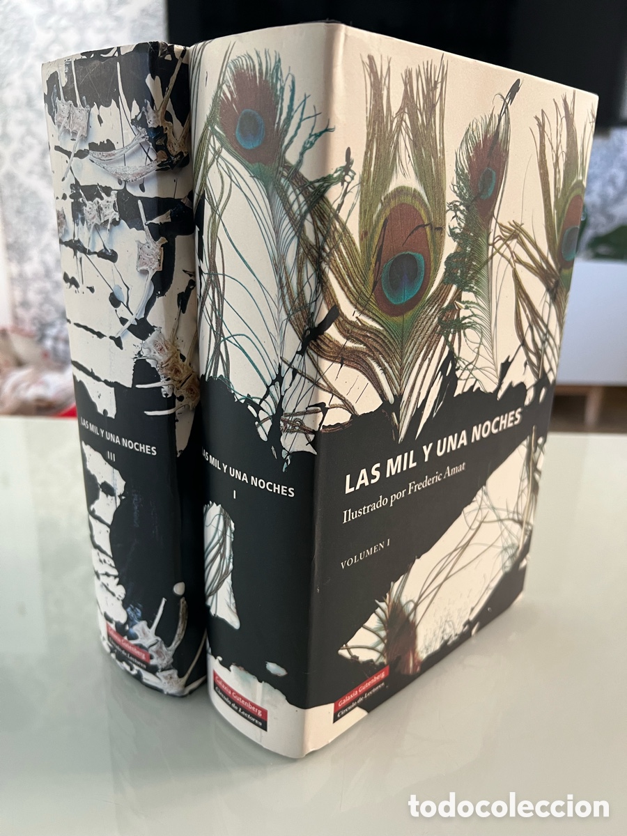 Libros de segunda mano: Las Mil y Una Noches tomos 1 y 3. Ilustrado por Frederic Amat. Galaxia Gutenberg. C&iacute;rculo de Lectore