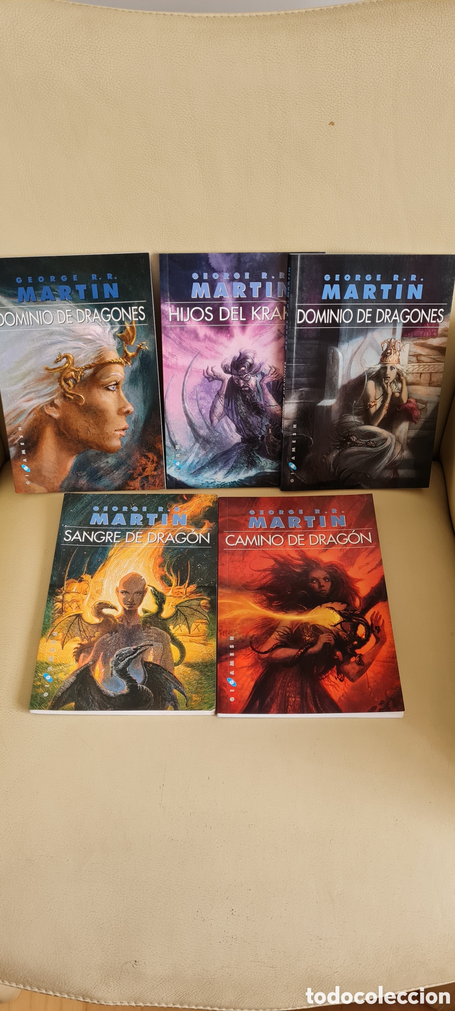 Libros de segunda mano: Canci&oacute;n de Hielo y Fuego / Juego de Tronos &ndash; 5 libros /Gigamesh promocionales / Raros/ Coleccionista