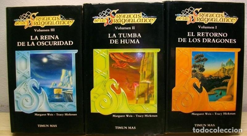 Libros de segunda mano: Cr&oacute;nicas de la Dragonlance: Volumen I, II, III - Margaret Weis - Tracy Hickman - Editorial Timun Mas