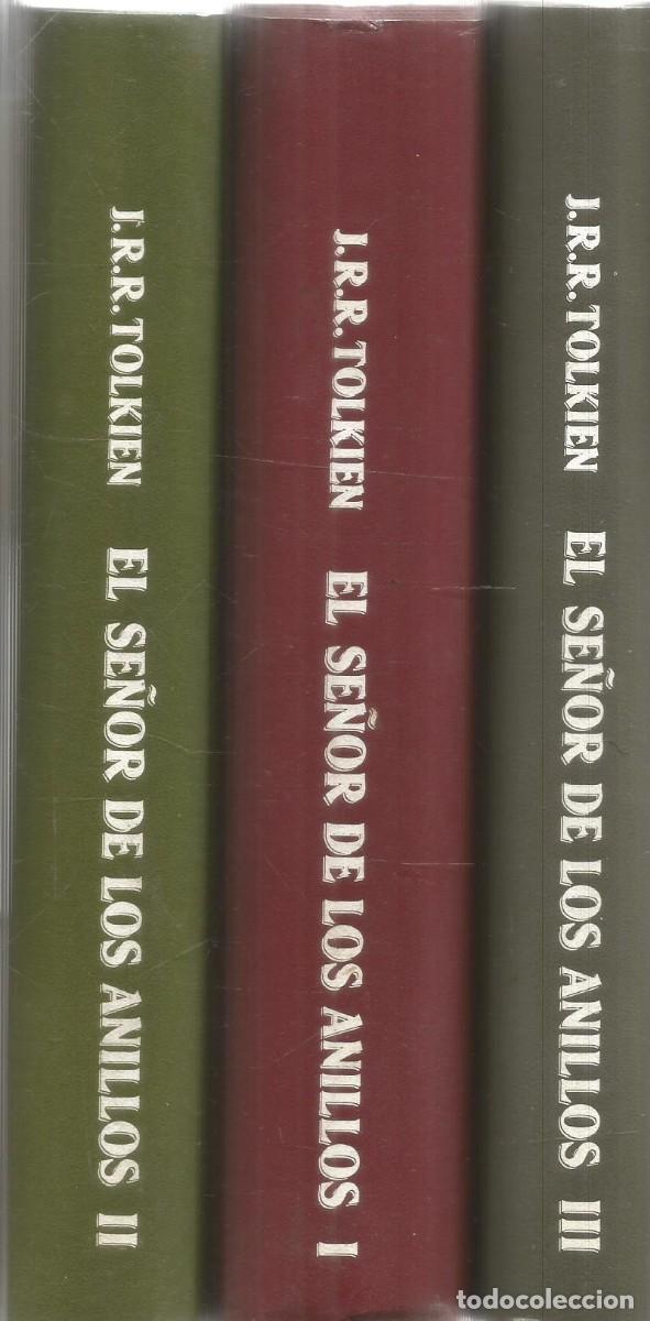 Libros de segunda mano: J.R.R. TOLKIEN. EL SE&Ntilde;OR DE LOS ANILLOS. TRILOGIA. TOMOS I, II Y III. MINOTAURO.