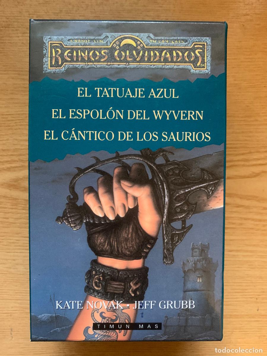 Libros de segunda mano: Trilog&iacute;a REINOS OLVIDADOS: El tatuaje azul, El espol&oacute;n del Wyvern y El c&aacute;ntico de los saurios