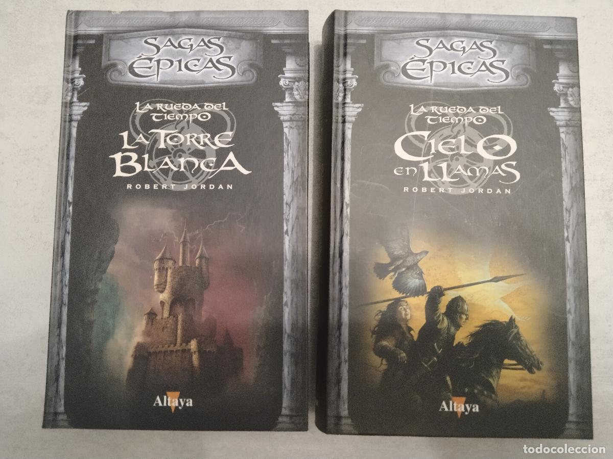 Libros de segunda mano: LA RUEDA DEL TIEMPO, TORRE BLANCA, CIELO EN LLAMAS, SAGAS EPICAS ROBERT JORDAN ALTAYA