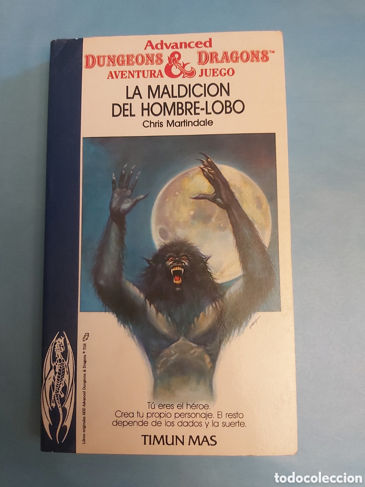 Libros de segunda mano: LA MALDICION DEL HOMBRE LOBO AVENTURA JUEGO DUNGEONS DRAGONS 7 CHRIS MARTINDALE TIMUN MAS 1987
