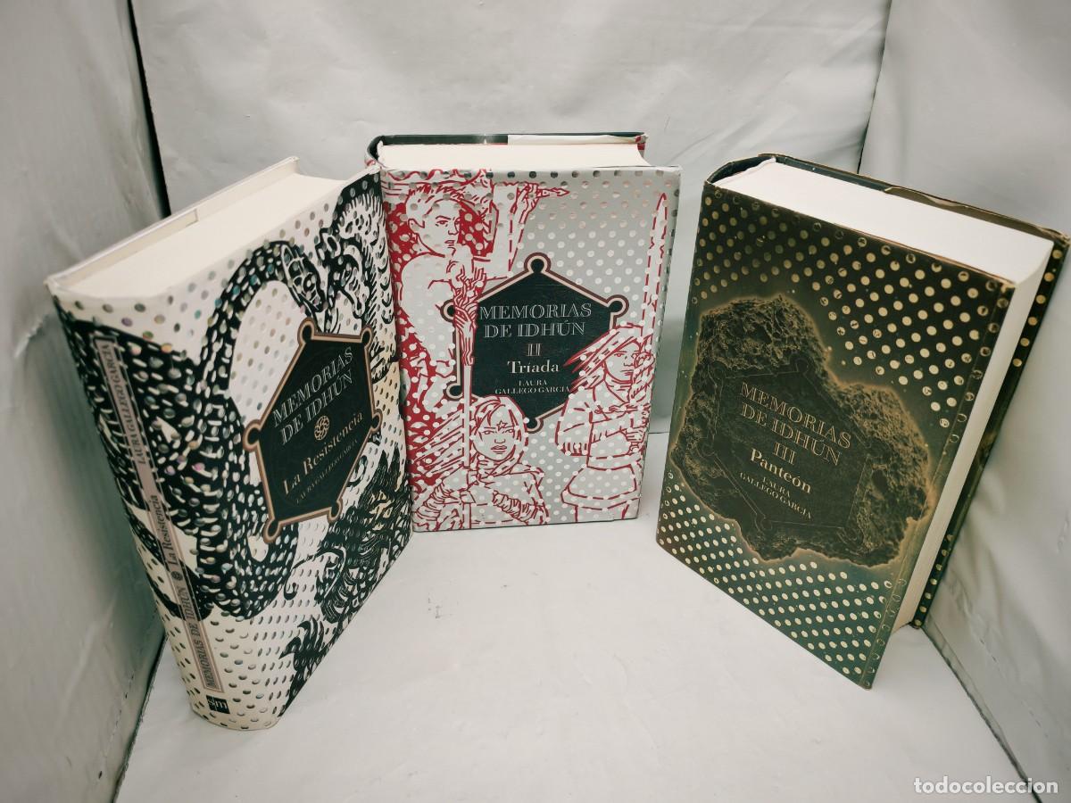 Libros de segunda mano: PACK Completo Trilog&iacute;a Memorias de Idhun: 1-La Resistencia / 2-Tr&iacute;ada / 3-Pante&oacute;n (Primera edici&oacute;n)