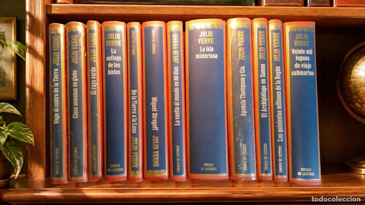 Libros de segunda mano: COLECCI&Oacute;N 12 LIBROS JULIO VERNE - C&Iacute;RCULO DE LECTORES - TAPA DURA - A&Ntilde;O 1992 - &iexcl;Muy Raro!