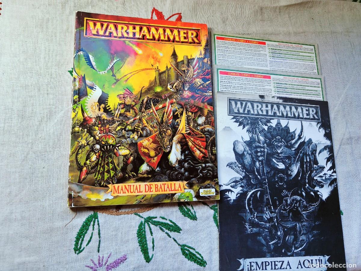 Libros de segunda mano: Manual de Batalla y Hojas de Personajes Warhammer. Games Workshop. Suplemento. Codex.