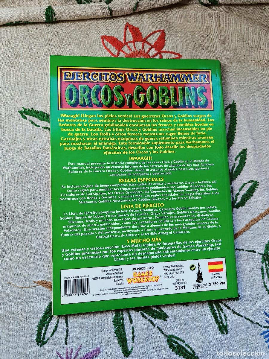 Libros de segunda mano: Ejercitos Warhammer. Orcos y Goblins. Games Workshop. Suplemento. Codex. - Foto 3