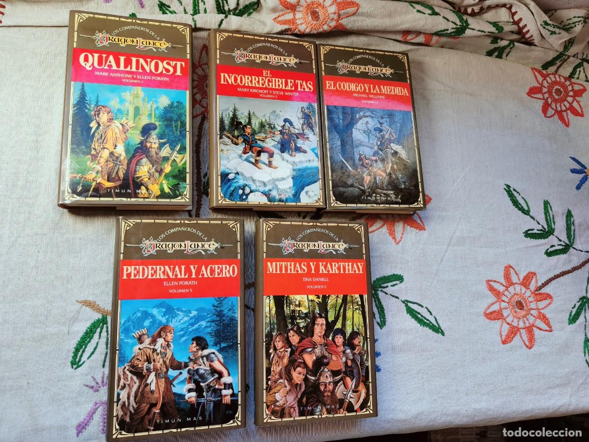 Libros de segunda mano: Compa&ntilde;eros de la dragonlance. Libros 1, 2 y 4-6. Tapa dura. Timun Mas.