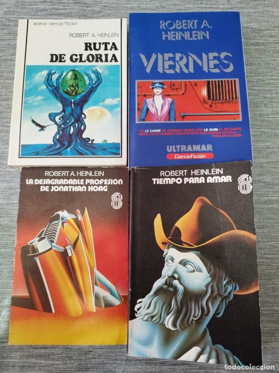 Libros de segunda mano: Lote 4 libros Robert A. Heinlein ciencia ficci&oacute;n Acervo Mart&iacute;nez Roca Ultramar
