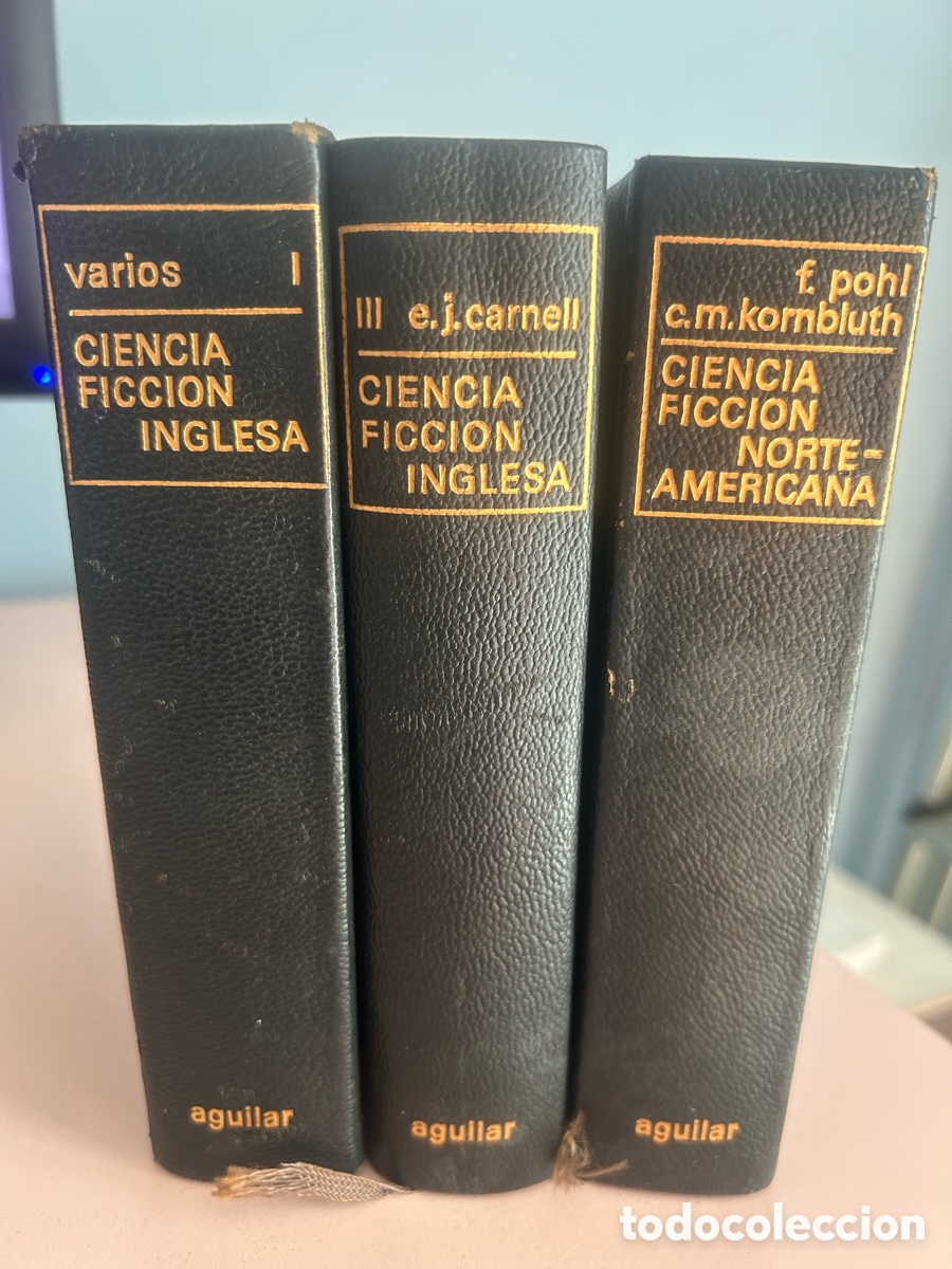 Libros de segunda mano: LOTE 3 TOMOS CIENCIA FICCI&Oacute;N AGUILAR &ndash; INGLESA I y III + NORTEAMERICANA &ndash; Pohl, Kornbluth, Carnell