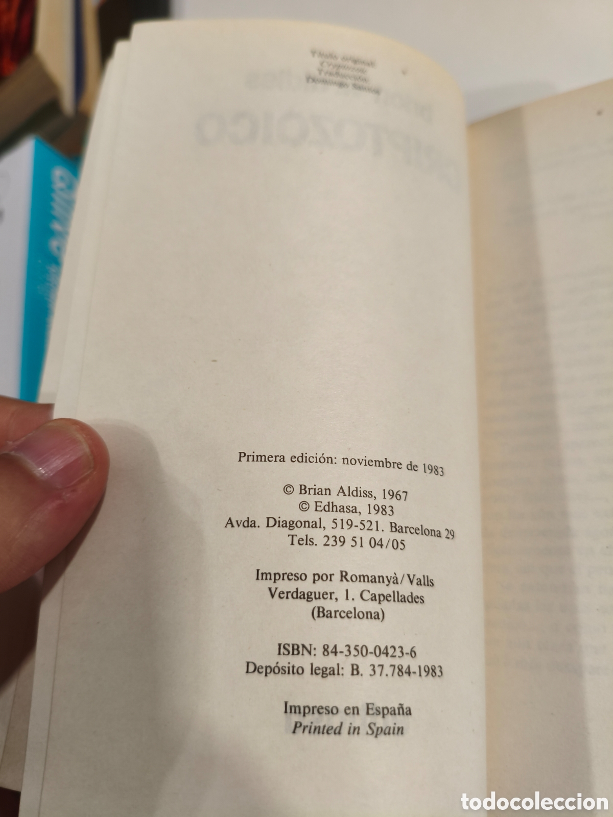 Libros de segunda mano: 070 - Criptozoico de Brian W. Aldiss - Foto 5