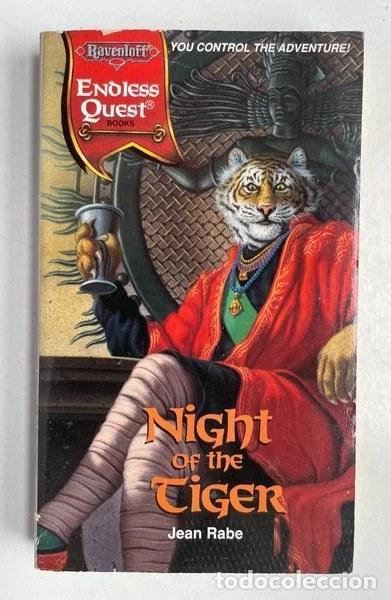 Libros de segunda mano: Night of the Tiger Endless Quest Ravenloft Jean Rabe Librojuego D&D Ingl&eacute;s 1&ordf; Edici&oacute;n 1995