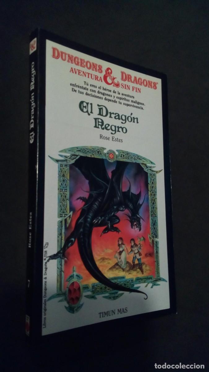 Libros de segunda mano: Dungeons & Dragons. n&ordm; 7 EL DRAGON NEGRO / ROSE ESTES - Aventura Juego - Timun Mas