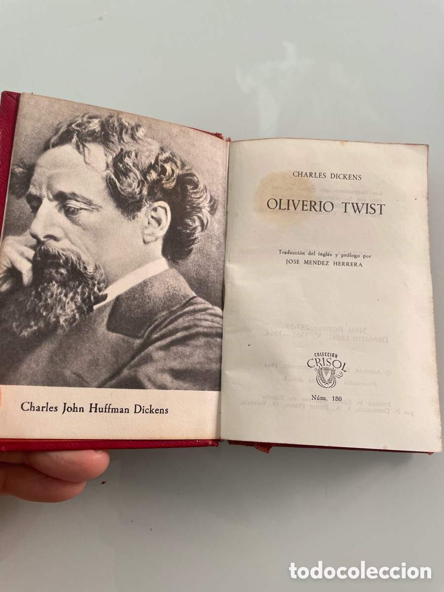 Libros de segunda mano: Oliverio Twist. Charles Dickens. Aguilar Crisol 180, 5&ordf; ed. 1964