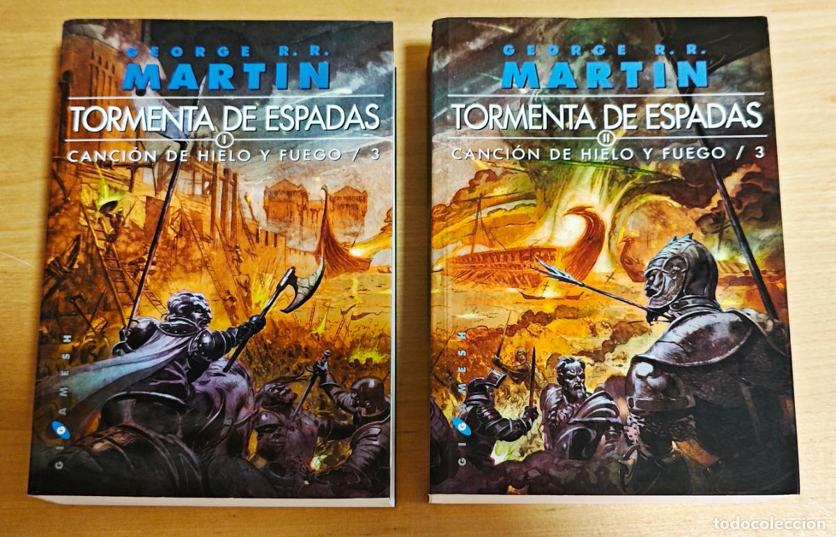Libros de segunda mano: TORMENTA DE ESPADAS I - II - CANCI&Oacute;N DE HIELO Y FUEGO/ 3 - GEORGE R.R. MARTIN - GIGAMESH - 2012