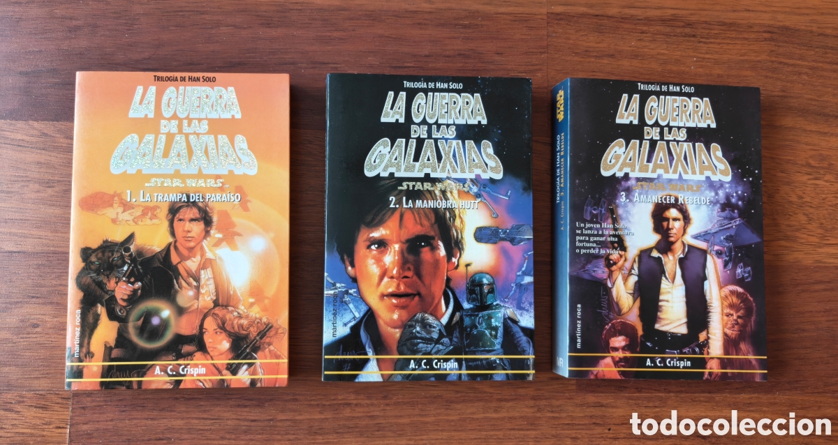Libros de segunda mano: Trilog&iacute;a completa de Han Solo. Guerra de las Galaxias. Star Wars. Martinez Roca. Trampa Paraiso.