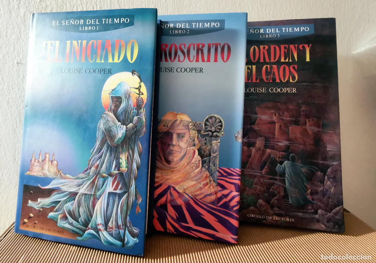 Libros de segunda mano: Trilog&iacute;a El Se&ntilde;or del Tiempo' de Louise Cooper 1 El Iniciado, 2 Proscrito, 3 Orden y Caos