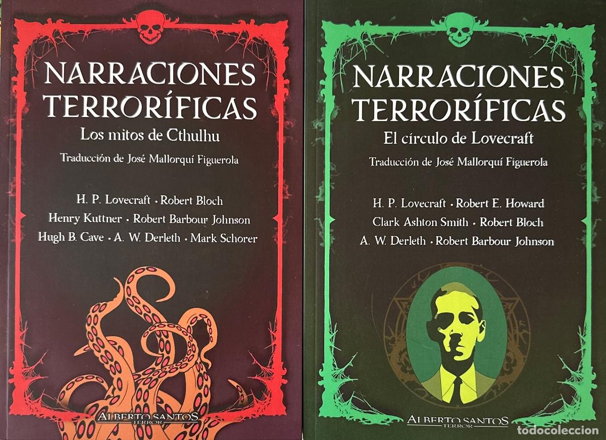 Libros de segunda mano: NARRACIONES TEROR&Iacute;FICAS. LOS MITOS DE CTHULHU y EL C&Iacute;RCULO DE LOVECRAFT (2 tomos)