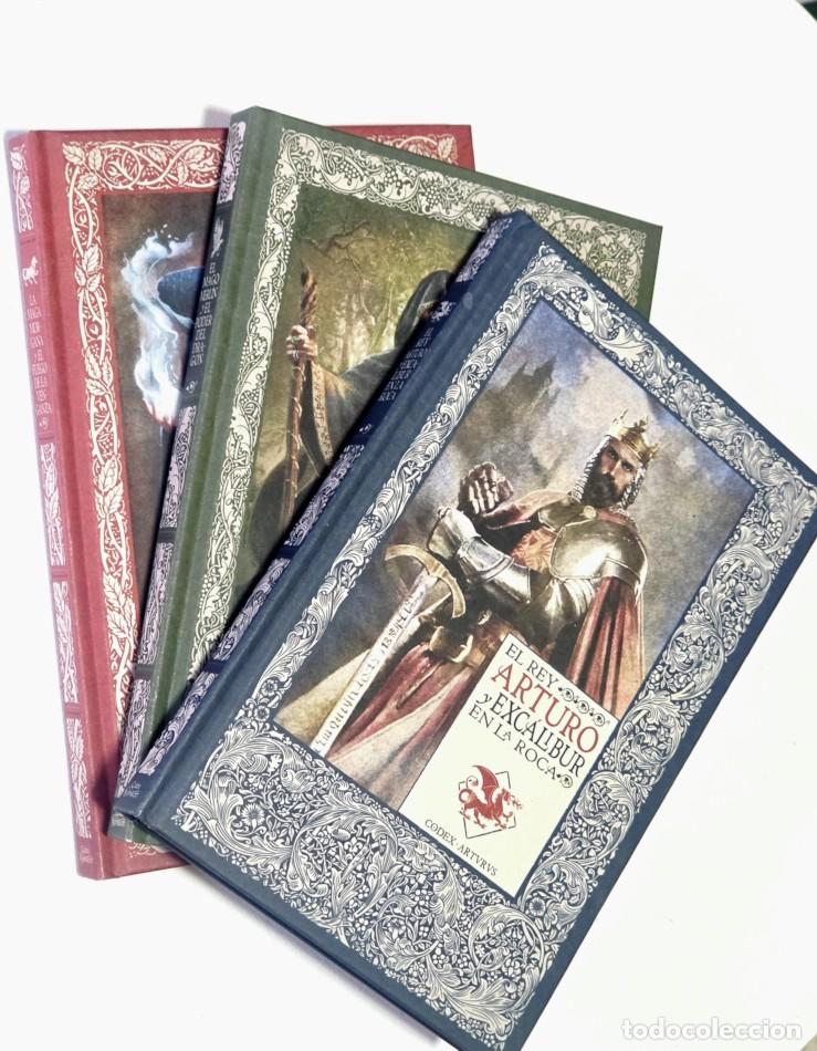 Libros de segunda mano: Pack 3. EL MAGO MERL&Iacute;N Y EL PODER DEL DRAG&Oacute;N - EL REY ARTURO Y EXC&Aacute;LIBUR EN LA ROCA - LA MAGA MORGA