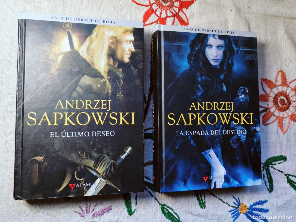 Libros de segunda mano: &Uacute;ltimo deseo y espada destino. Geralt de Rivia 1 y 2. Sapkowski. Alamut. Tapa dura. The Witcher