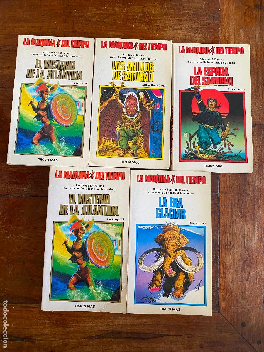 Libros de segunda mano: TIMUN MAS, LA MAQUINA DEL TIEMPO ,LOTE 5 LIBROS n&uacute;meros 3, 6, 7, 8 y 8