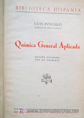 Libros de segunda mano de ciencias: QUIMICA GENERAL APLICADA - ED. RAMON SOPENA - Foto 2