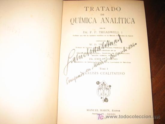 Libros de segunda mano de ciencias: TRATADO DE QUIMICA ANALITICA  TOMO 1 Y 2 - Foto 2