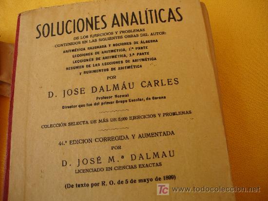 Libros de segunda mano de ciencias: SOLUCIONES ANAL&Iacute;TICAS - Foto 1