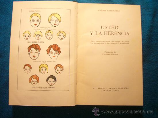 Libros de segunda mano: A. SCHEINFELD : - USTED Y LA HERENCIA - (UNA INTRODUCCION A LOS CONCEPTOS BIOLOGICOS) - Foto 3