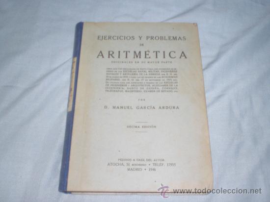 Libri di seconda mano: LIBRO DE EJERCICIOS Y PROBLEMAS DE ARITM&Eacute;TICA. A&Ntilde;O 1946.
