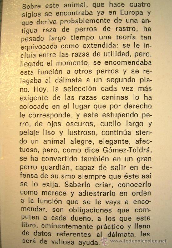 Libros de segunda mano: EL DALMATA. SALVADOR GOMEZ-TOLDRA. 1976. - Foto 2