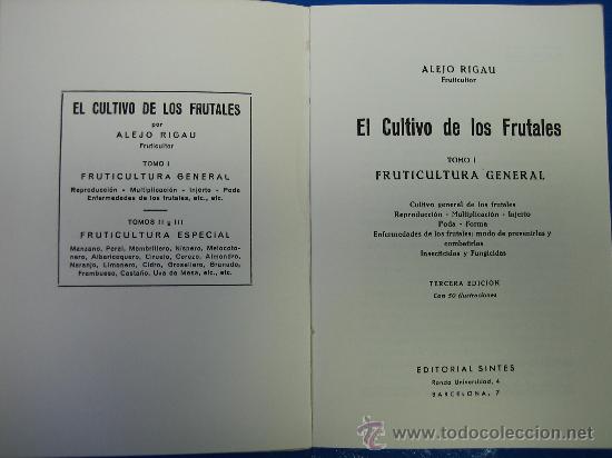 Libros de segunda mano: Cultivos de frutales. A. Rigau 1963 - Foto 2